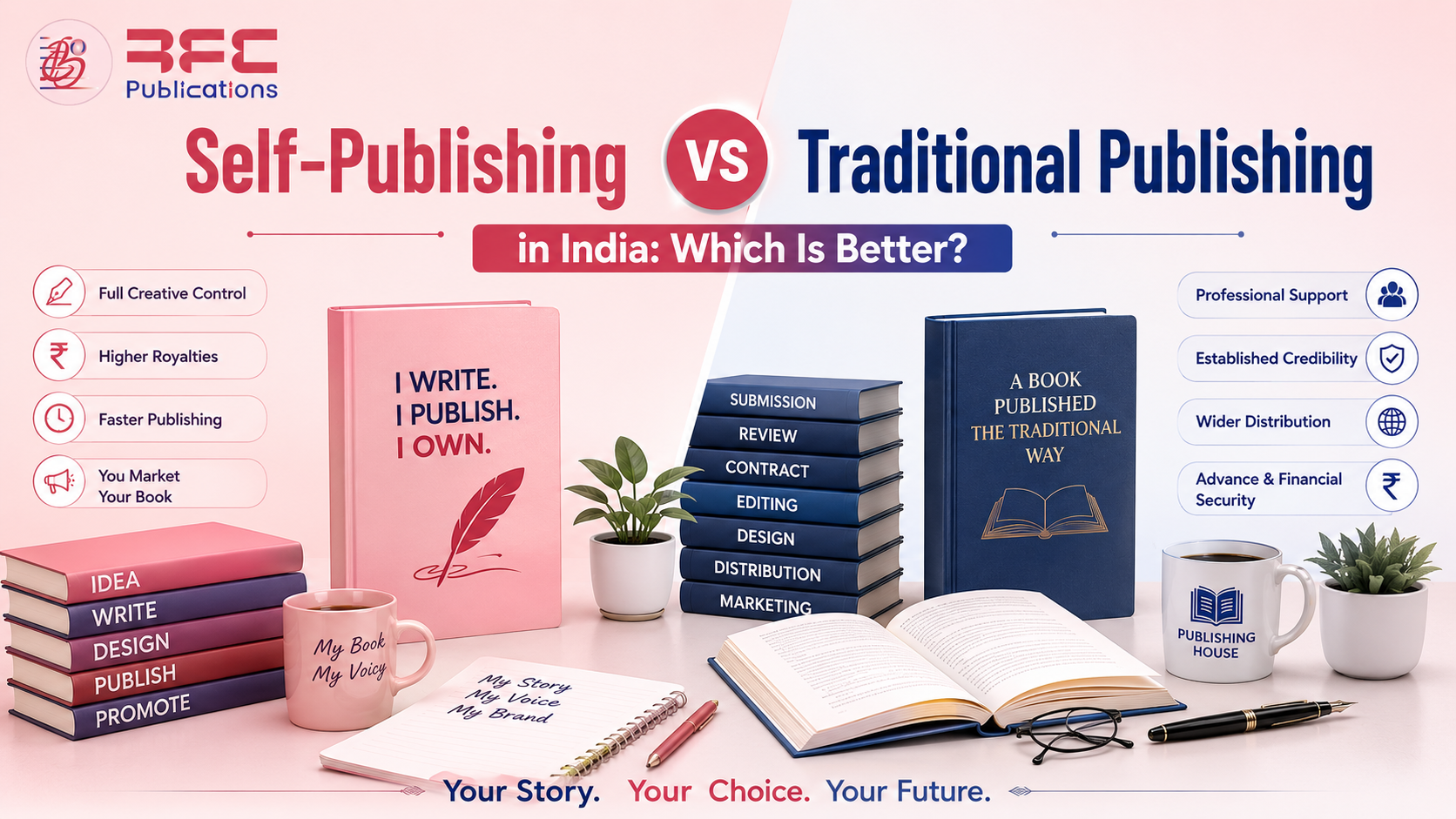 Self-publishing vs traditional publishing in India